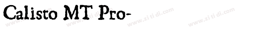 Calisto MT Pro字体转换